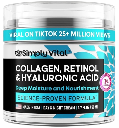 SimplyVital Face Moisturizer Collagen Cream - Anti Aging Neck and Décolleté