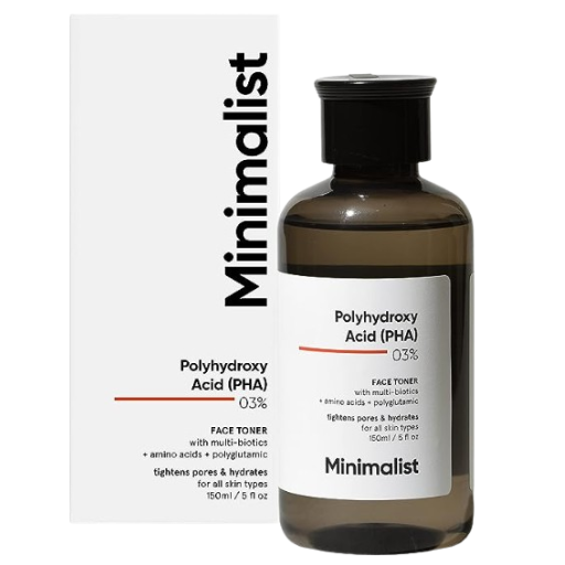 Minimalist 3% PHA Mild Face Toner for Pore Minimizing Gentle Exfoliating, Hydrating, pH Balancing & Alcohol Free For Women & Men 5 Fl Oz 150 ml